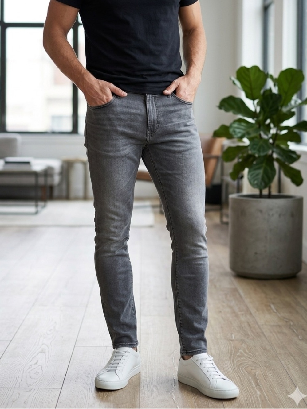 Gap Denim True Skinny Jeans - Gray Wash - 33R